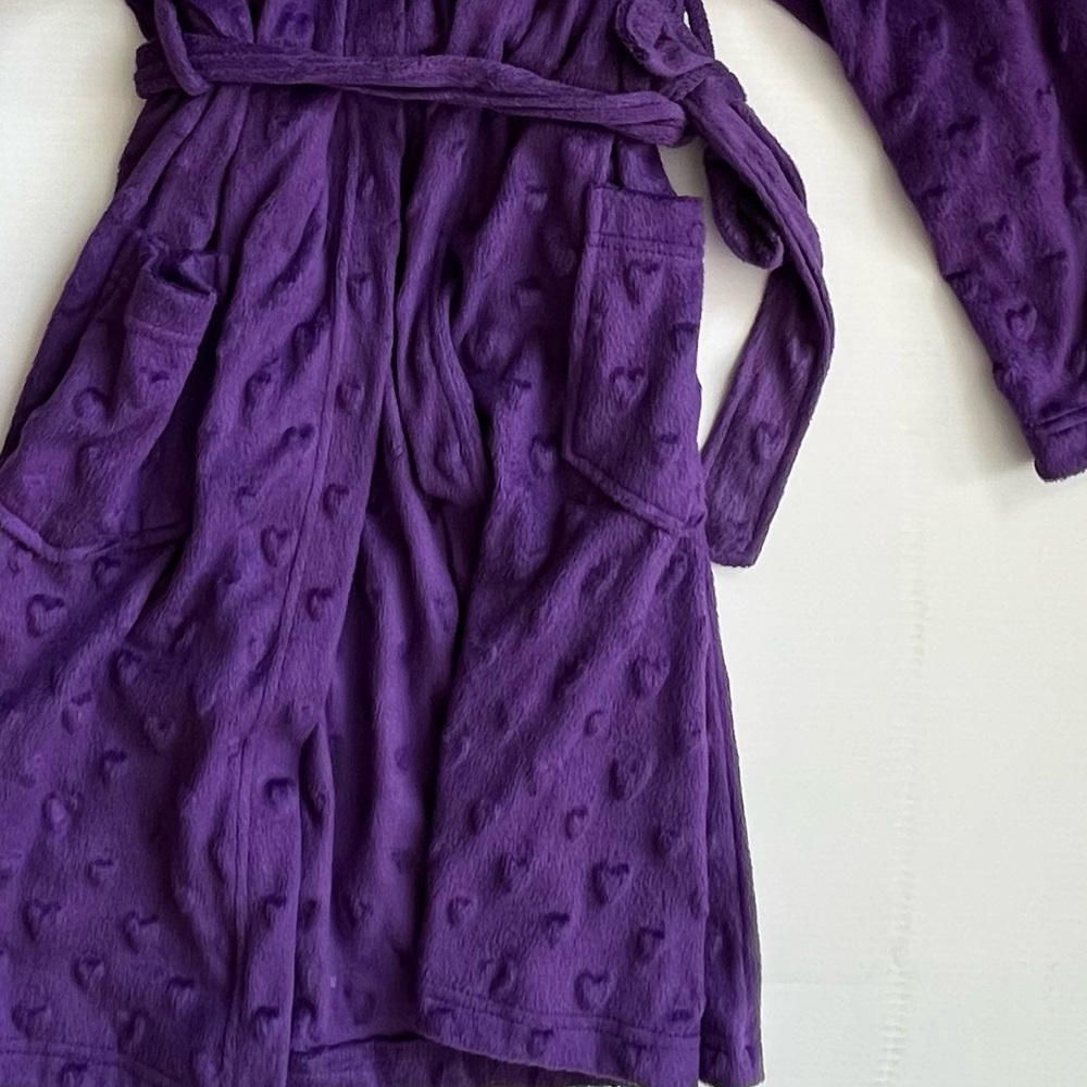 Child Purple Robe with hearts - Picture 5 of 11